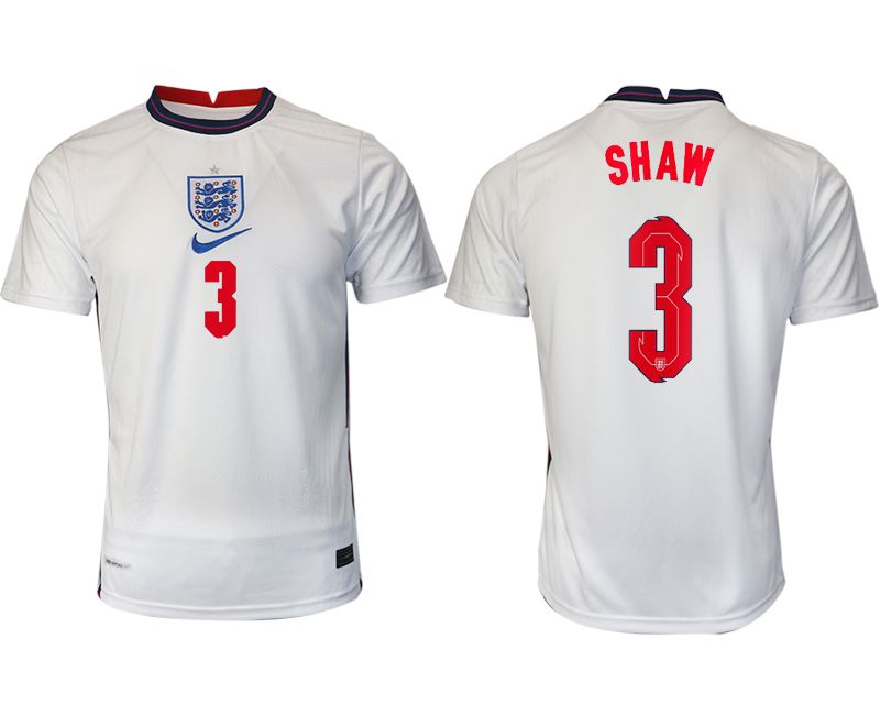 Men 2020-2021 European Cup England home aaa version white #3 Nike Soccer Jersey